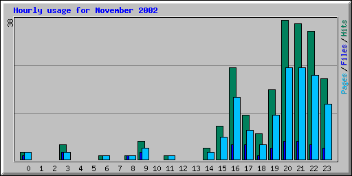 Hourly usage for November 2002